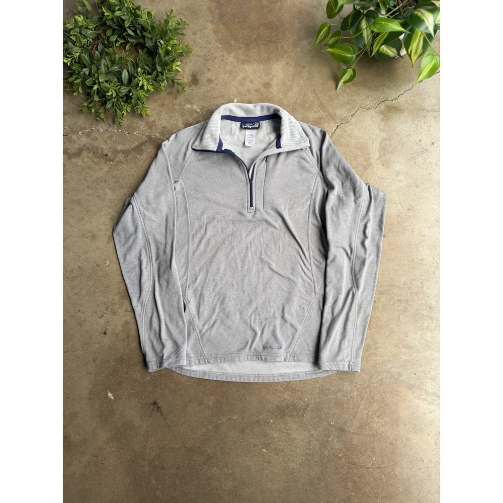 Patagonia Polartec 1/4 Zip Performance Baselayer Pullover‎ Men's Size S Gray